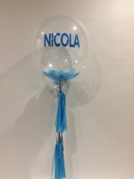 Personalised Bubble With Confetti & Tassels $75 (Nicola)