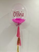 Personalised Bubble With Feathers & Tassels $75 (Olivia)